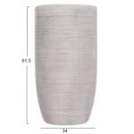 ΣΕΤ 3ΤΜΧ ΓΛΑΣΤΡΕΣ ΚΥΛΙΝΔΡΟΙ ΣΕΙΡΑ GARDENER HM4721 FIBERCLAY-ΧΡΩΜΑ CEMENT Φ42x78Υεκ - Image 4