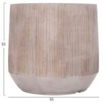 ΣΕΤ 3ΤΜΧ ΓΛΑΣΤΡΕΣ ΣΤΡΟΓΓΥΛΕΣ ΣΕΙΡΑ GARDENER HM4724 FIBERCLAY-ΧΡΩΜΑ CEMENT Φ55x55Υεκ - Image 3