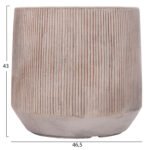 ΣΕΤ 3ΤΜΧ ΓΛΑΣΤΡΕΣ ΣΤΡΟΓΓΥΛΕΣ ΣΕΙΡΑ GARDENER HM4724 FIBERCLAY-ΧΡΩΜΑ CEMENT Φ55x55Υεκ - Image 4