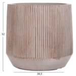 ΣΕΤ 3ΤΜΧ ΓΛΑΣΤΡΕΣ ΣΤΡΟΓΓΥΛΕΣ ΣΕΙΡΑ GARDENER HM4724 FIBERCLAY-ΧΡΩΜΑ CEMENT Φ55x55Υεκ - Image 5