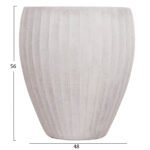 ΣΕΤ 3ΤΜΧ ΓΛΑΣΤΡΕΣ ΣΤΡΟΓΓΥΛΕΣ ΣΕΙΡΑ GARDENER HM4728 FIBERCLAY-ΧΡΩΜΑ CEMENT Φ48x56Υεκ - Image 2