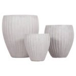 ΣΕΤ 3ΤΜΧ ΓΛΑΣΤΡΕΣ ΣΤΡΟΓΓΥΛΕΣ ΣΕΙΡΑ GARDENER HM4728 FIBERCLAY-ΧΡΩΜΑ CEMENT Φ48x56Υεκ - Image 5