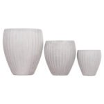 ΣΕΤ 3ΤΜΧ ΓΛΑΣΤΡΕΣ ΣΤΡΟΓΓΥΛΕΣ ΣΕΙΡΑ GARDENER HM4728 FIBERCLAY-ΧΡΩΜΑ CEMENT Φ48x56Υεκ - Image 6