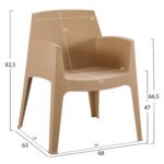 ΣΕΤ 3ΤΜΧ ΠΟΛΥΠΡΟΠΥΛΕΝΙΟΥ SLEEK HM21267.03 ΤΡΑΠΕΖΑΚΙ & 2 ΠΟΛΥΘΡΟΝΕΣ-ΚΑΠΟΥΤΣΙΝΟ - Image 2