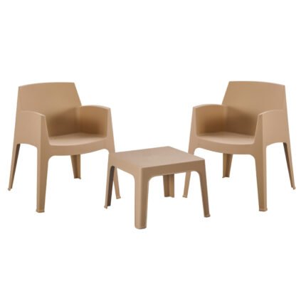 Αγόρασε ΣΕΤ 3ΤΜΧ ΠΟΛΥΠΡΟΠΥΛΕΝΙΟΥ SLEEK HM21267.03 ΤΡΑΠΕΖΑΚΙ & 2 ΠΟΛΥΘΡΟΝΕΣ-ΚΑΠΟΥΤΣΙΝΟ σε μοναδική τιμή στο clickforshop.gr