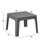 ΣΕΤ 3ΤΜΧ ΠΟΛΥΠΡΟΠΥΛΕΝΙΟΥ SLEEK HM21267.05 ΤΡΑΠΕΖΑΚΙ & 2 ΠΟΛΥΘΡΟΝΕΣ-DARK OLIVE GREEN - Image 3