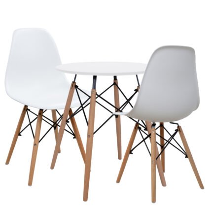 Αγόρασε ΣΕΤ 3TMX ΤΡΑΠΕΖΑΡΙΑΣ ΛΕΥΚΟ ΤΡΑΠΕΖΙ Φ60 & 2 ΚΑΡΕΚΛΕΣ HM10297 σε μοναδική τιμή στο clickforshop.gr