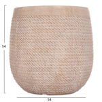 ΣΕΤ 4ΤΜΧ ΓΛΑΣΤΡΕΣ ΣΤΡΟΓΓΥΛΕΣ GARDENER HM4722 FIBERCLAY--IVORY CEMENT Φ54x54Υεκ - Image 3