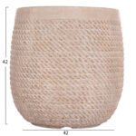 ΣΕΤ 4ΤΜΧ ΓΛΑΣΤΡΕΣ ΣΤΡΟΓΓΥΛΕΣ GARDENER HM4722 FIBERCLAY--IVORY CEMENT Φ54x54Υεκ - Image 4