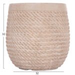 ΣΕΤ 4ΤΜΧ ΓΛΑΣΤΡΕΣ ΣΤΡΟΓΓΥΛΕΣ GARDENER HM4722 FIBERCLAY--IVORY CEMENT Φ54x54Υεκ - Image 5