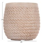 ΣΕΤ 4ΤΜΧ ΓΛΑΣΤΡΕΣ ΣΤΡΟΓΓΥΛΕΣ GARDENER HM4722 FIBERCLAY--IVORY CEMENT Φ54x54Υεκ - Image 6