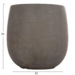 ΣΕΤ 4ΤΜΧ ΓΛΑΣΤΡΕΣ ΣΤΡΟΓΓΥΛΕΣ GARDENER HM4726 FIBERCLAY ΓΚΡΙΖΟΠΡΑΣΙΝΟ Φ52x55Υεκ - Image 3