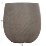 ΣΕΤ 4ΤΜΧ ΓΛΑΣΤΡΕΣ ΣΤΡΟΓΓΥΛΕΣ GARDENER HM4726 FIBERCLAY ΓΚΡΙΖΟΠΡΑΣΙΝΟ Φ52x55Υεκ - Image 4