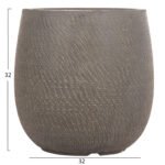 ΣΕΤ 4ΤΜΧ ΓΛΑΣΤΡΕΣ ΣΤΡΟΓΓΥΛΕΣ GARDENER HM4726 FIBERCLAY ΓΚΡΙΖΟΠΡΑΣΙΝΟ Φ52x55Υεκ - Image 5