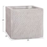 ΣΕΤ 4ΤΜΧ ΓΛΑΣΤΡΕΣ ΤΕΤΡΑΓΩΝΕΣ GARDENER HM4730 FIBERCLAY ΓΚΡΙ CEMENT 37x37x32Υεκ. - Image 5