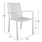 ΣΕΤ 5 ΤΜΧ ΑΛΟΥΜΙΝΙΟΥ ΜΕ ΤΡΑΠΕΖΙ 120Χ80Χ75,5Υ ΛΕΥΚΟ HM10521 - Image 3