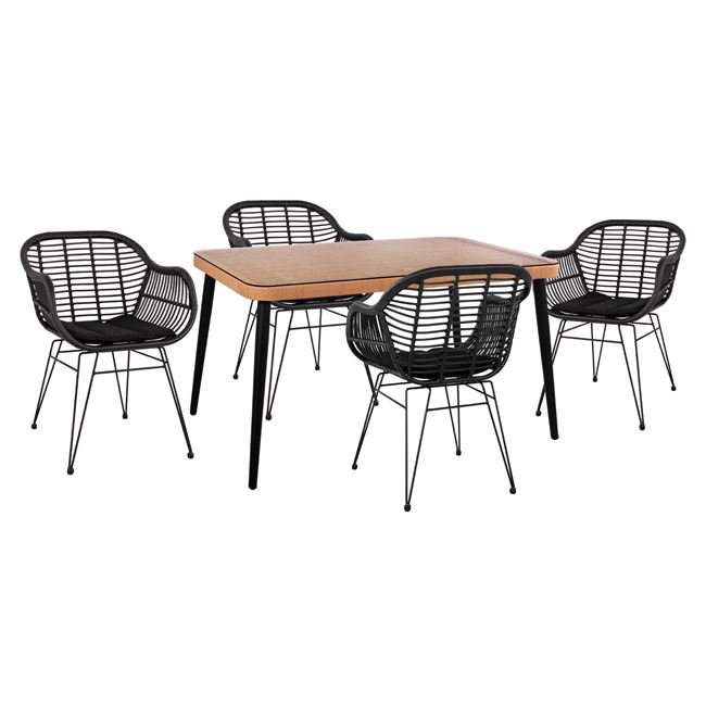 ΣΕΤ 5ΤΜΧ ALLEGRA WICKER ΜΕ ΤΡΑΠΕΖΙ 140X80Χ78Υ ΜΠΕΖ & ΜΑΥΡΟ ΧΡΩΜΑ HM10508 Αγόρασε ΣΕΤ 5ΤΜΧ ALLEGRA WICKER ΜΕ ΤΡΑΠΕΖΙ 140X80Χ78Υ ΜΠΕΖ & ΜΑΥΡΟ ΧΡΩΜΑ HM10508 σε μοναδική τιμή στο clickforshop.gr