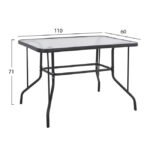 ΣΕΤ 5ΤΜΧ ΜΕ ΤΡΑΠΕΖΙ ADAM 110Χ60Χ71Υ & ΠΟΛΥΘΡΟΝΕΣ LAURA ΓΚΡΙ ΧΡΩΜΑ HM10472 - Image 2