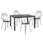 Αγόρασε ΣΕΤ 5ΤΜΧ ΜΕ ΤΡΑΠΕΖΙ ΑΛΟΥΜΙΝΙΟΥ 140Χ80Χ75