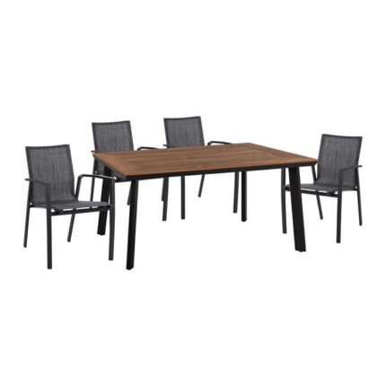 Αγόρασε ΣΕΤ 5ΤΜΧ ΤΡΑΠΕΖΙ ΑΛΟΥΜΙΝΙΟΥ & ΠΟΛΥΘΡΟΝΕΣ ΑΛΟΥΜΙΝΙΟΥ ΑΝΘΡΑΚΙ HM10599.02 σε μοναδική τιμή στο clickforshop.gr