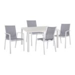 Αγόρασε ΣΕΤ 5ΤΜΧ ΤΡΑΠΕΖΙ ΑΛΟΥΜΙΝΙΟΥ & ΠΟΛΥΘΡΟΝΕΣ ΑΛΟΥΜΙΝΙΟΥ ΛΕΥΚΕΣ HM10595.01 σε μοναδική τιμή στο clickforshop.gr