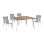 Αγόρασε ΣΕΤ 5ΤΜΧ ΤΡΑΠΕΖΙ ΑΛΟΥΜΙΝΙΟΥ & ΠΟΛΥΘΡΟΝΕΣ ΑΛΟΥΜΙΝΙΟΥ ΛΕΥΚΕΣ HM10598.01 σε μοναδική τιμή στο clickforshop.gr