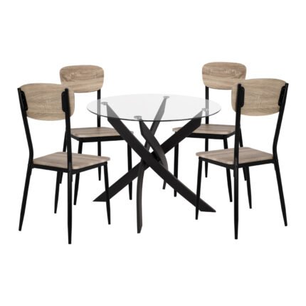 Αγόρασε ΣΕΤ 5ΤΜΧ ΤΡΑΠΕΖΙ ΜΑΥΡΟ & ΚΑΡΕΚΛΕΣ SONAMA ΜΕ ΜΑΥΡΙΑ ΠΟΔΙΑ HM11072 σε μοναδική τιμή στο clickforshop.gr