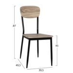 ΣΕΤ 5ΤΜΧ ΤΡΑΠΕΖΙ ΜΑΥΡΟ & ΚΑΡΕΚΛΕΣ SONAMA ΜΕ ΜΑΥΡΙΑ ΠΟΔΙΑ HM11072 - Image 3