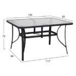 ΣΕΤ 5ΤΜΧ ΤΡΑΠΕΖΙ ΜΕΤΑΛΛΙΚΟ & ΠΤΥΣΣΟΜΕΝΕΣ ΚΑΡΕΚΛΕΣ ΓΚΡΙ  HM10558.01 - Image 2