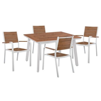 Αγόρασε ΣΕΤ 5ΤΜΧ ΤΡΑΠΕΖΙ & ΠΟΛΥΘΡΟΝΕΣ ΑΛΟΥΜΙΝΙΟΥ POLYWOOD ΛΕΥΚΟ ΧΡΩΜΑ HM10459 σε μοναδική τιμή στο clickforshop.gr