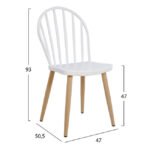 ΣΕΤ 5ΤΜΧ ΤΡΑΠΕΖΙ SONAMA & ΚΑΡΕΚΛΕΣ ΠΟΛΥΠΡΟΠΥΛΕΝΙΟΥ ΛΕΥΚΕΣ ΜΕΤΑΛΛΙΚΑ ΠΟΔΙΑ HM11025.01 - Image 3