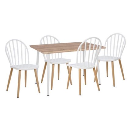 Αγόρασε ΣΕΤ 5ΤΜΧ ΤΡΑΠΕΖΙ SONAMA & ΚΑΡΕΚΛΕΣ ΠΟΛΥΠΡΟΠΥΛΕΝΙΟΥ ΛΕΥΚΕΣ ΜΕΤΑΛΛΙΚΑ ΠΟΔΙΑ HM11025.01 σε μοναδική τιμή στο clickforshop.gr