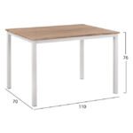 ΣΕΤ 5ΤΜΧ ΤΡΑΠΕΖΙ SONAMA & ΚΑΡΕΚΛΕΣ PP TWIST ΜΕ ΛΕΥΚΟ ΚΑΘΙΣΜΑ HM11014 110x70x76 cm - Image 2