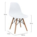 ΣΕΤ 5ΤΜΧ ΤΡΑΠΕΖΙ SONAMA & ΚΑΡΕΚΛΕΣ PP TWIST ΜΕ ΛΕΥΚΟ ΚΑΘΙΣΜΑ HM11014 110x70x76 cm - Image 3