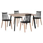 Αγόρασε ΣΕΤ 5ΤΜΧ ΤΡΑΠΕΖΙ 140x80x76 cm SONAMA & ΚΑΡΕΚΛΕΣ VANESSA ΜΑΥΡΕΣ ΜΕΤΑΛΛΙΚΑ ΠΟΔΙΑ HM11037 σε μοναδική τιμή στο clickforshop.gr