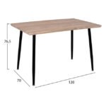 ΣΕΤ 5ΤΜΧ ΤΡΑΠΕΖΙ SONAMA ΜΑΥΡΑ ΠΟΔΙΑ & ΚΑΡΕΚΛΕΣ ΠΟΛΥΠΡΟΠΥΛΕΝΙΟΥ ΜΑΥΡΕΣ HM11025.02 - Image 2