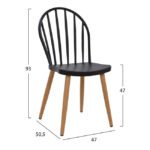 ΣΕΤ 5ΤΜΧ ΤΡΑΠΕΖΙ SONAMA ΜΑΥΡΑ ΠΟΔΙΑ & ΚΑΡΕΚΛΕΣ ΠΟΛΥΠΡΟΠΥΛΕΝΙΟΥ ΜΑΥΡΕΣ HM11025.02 - Image 3