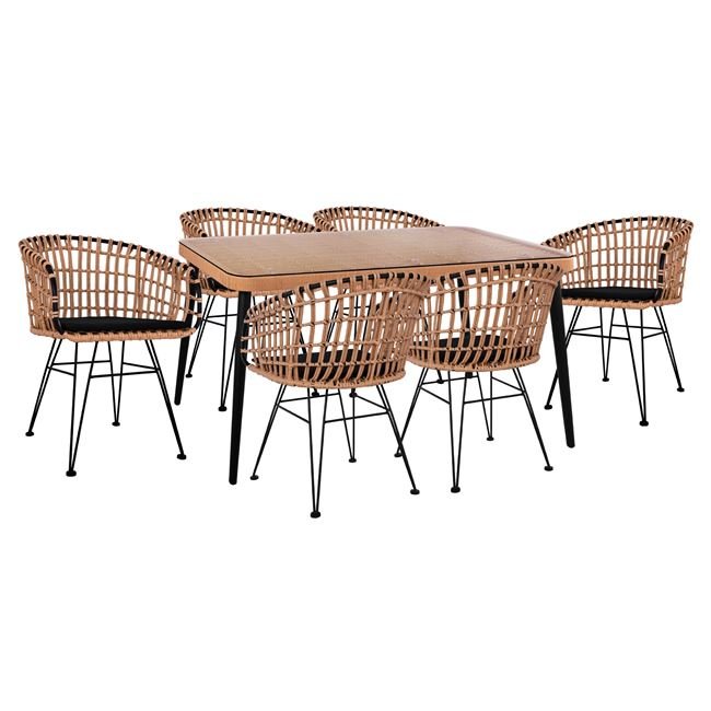 ΣΕΤ 7ΤΜΧ ALLEGRA WICKER ΜΕ ΤΡΑΠΕΖΙ 160X90X78Υ ΜΠΕΖ & ΜΑΥΡΟ ΧΡΩΜΑ HM10496 Αγόρασε ΣΕΤ 7ΤΜΧ ALLEGRA WICKER ΜΕ ΤΡΑΠΕΖΙ 160X90X78Υ ΜΠΕΖ & ΜΑΥΡΟ ΧΡΩΜΑ HM10496 σε μοναδική τιμή στο clickforshop.gr