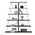 Αγόρασε ΣΕΤ ΒΙΒΛΙΟΘΗΚΕΣ 2ΤΜΧ MINI TARS HM11772.13 ΜΕΛΑΜΙΝΗ OLIVE GREY-ΜΑΥΡΕΣ ΒΕΡΓΕΣ 65x24x146Υεκ.(x2) σε μοναδική τιμή στο clickforshop.gr