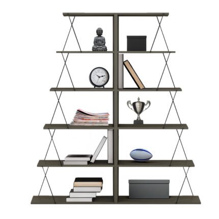 Αγόρασε ΣΕΤ ΒΙΒΛΙΟΘΗΚΕΣ 2ΤΜΧ MINI TARS HM11772.13 ΜΕΛΑΜΙΝΗ OLIVE GREY-ΜΑΥΡΕΣ ΒΕΡΓΕΣ 65x24x146Υεκ.(x2) σε μοναδική τιμή στο clickforshop.gr