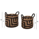 ΣΕΤ ΔΙΑΚΟΣΜΗΤΙΚΑ ΚΑΛΑΘΙΑ HM7846.02 ΑΠΟ MENDONG GRASS ΣΕ ΜΑΥΡΟ-ΦΥΣΙΚΟ Φ36x32-40Υεκ. - Image 2