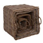 ΣΕΤ ΔΙΑΚΟΣΜΗΤΙΚΑ ΚΑΛΑΘΙΑ KATER HM9657 4ΤΜΧ ΑΠΟ KUBU RATTAN ΣΕ ΓΚΡΙ 52x52x50-57Υεκ. - Image 4