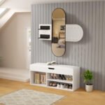 ΣΕΤ ΕΙΣΟΔΟΥ 2ΤΜΧ CHERYL HM21276.01 ΜΕΛΑΜΙΝΗ ΣΕ ΛΕΥΚΟ--ΟΨΗ ΜΑΥΡΟ ΜΑΡΜΑΡΟ - Image 4