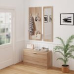 ΣΕΤ ΕΙΣΟΔΟΥ ΜΕ ΚΑΘΡΕΠΤΗ VERN HM2476.01 ΜΕΛΑΜΙΝΗ ΣΕ ΣΟΝΑΜΑ 80x27x175Υεκ - Image 3