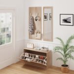 ΣΕΤ ΕΙΣΟΔΟΥ ΜΕ ΚΑΘΡΕΠΤΗ VERN HM2476.01 ΜΕΛΑΜΙΝΗ ΣΕ ΣΟΝΑΜΑ 80x27x175Υεκ - Image 4