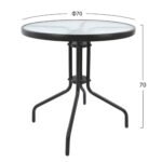 ΣΕΤ ΕΞΩΤ. ΧΩΡΟΥ 3ΤΜΧ HM10711.01 ΓΚΡΙ ΜΕΤΑΛΛΟ-ΓΥΑΛΙ ΑΣΦΑΛΕΙΑΣ-ΓΚΡΙ TEXTILENE - Image 2