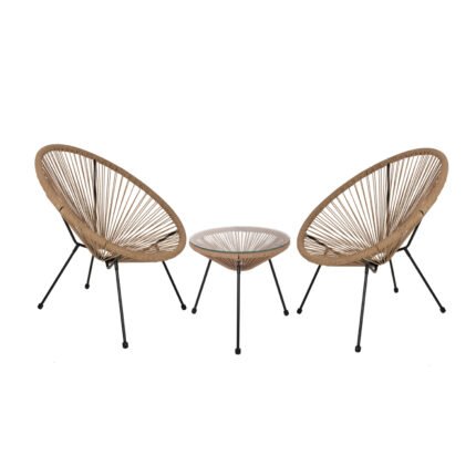 Αγόρασε ΣΕΤ ΕΞΩΤ.ΧΩΡΟΥ 3ΤΜΧ ACAPULCO HM21111 ΤΡΑΠΕΖΙ & 2 ΠΟΛΥΘΡΟΝΕΣ ΣΕ ΜΑΥΡΟ-ΜΠΕΖ σε μοναδική τιμή στο clickforshop.gr