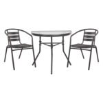 Αγόρασε ΣΕΤ ΕΞΩΤ.ΧΩΡΟΥ 3ΤΜΧ LAURA HM21112 ΤΡΑΠΕΖΙ ΗΜΙΚΥΚΛΙΚΟ & 2 ΠΟΛΥΘΡΟΝΕΣ- ΓΚΡΙ σε μοναδική τιμή στο clickforshop.gr