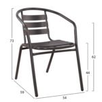 ΣΕΤ ΕΞΩΤ.ΧΩΡΟΥ 3ΤΜΧ LAURA HM21112 ΤΡΑΠΕΖΙ ΗΜΙΚΥΚΛΙΚΟ & 2 ΠΟΛΥΘΡΟΝΕΣ- ΓΚΡΙ - Image 3