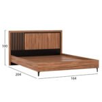 ΣΕΤ ΚΡΕΒΑΤΟΚΑΜΑΡΑΣ 4ΤΜΧ HARRY HM21115 ΜΕΛΑΜΙΝΗ ΣΕ ΦΥΣΙΚΟ ΞΥΛΟΥ & ΜΑΥΡΟ ΧΡΩΜΑ - Image 2